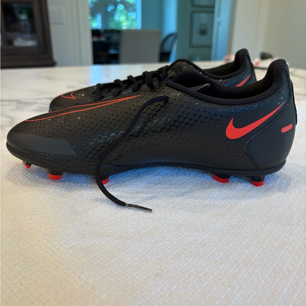 kids' nike jr phantom gt club mg soccer cleats red black - Picture 3 of 8